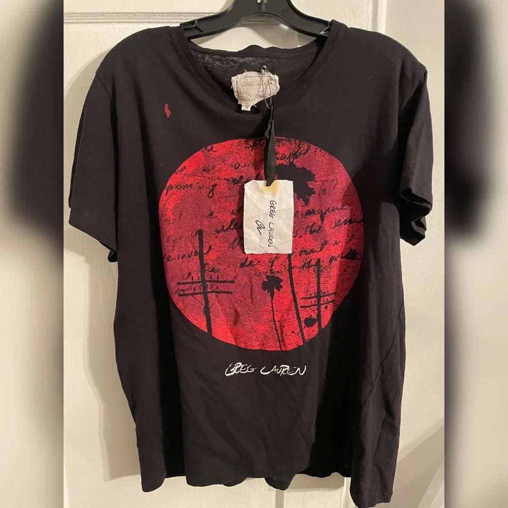 Brand New Greg Lauren "Moonshadows" T-shirt Sz 3|L - Picture 3 of 5